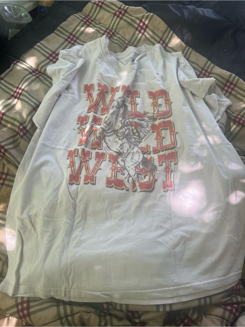 White Wild West Graphic Short Sleeve Tee